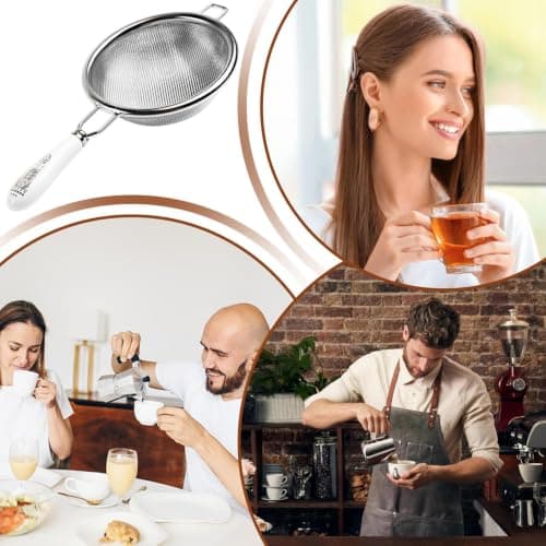 Stainless Steel Japanese Tea Infuser with Fine Mesh & Long Handle - — view 4
