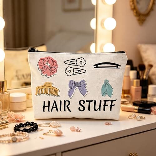 1 Pcs Hair Accessories Organiser Bag, 26cm x 18cm, White — view 4