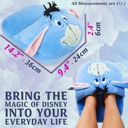 Disney Eeyore Foot Warmer Women Teens UK 2-13.5, Non Electric Fleece Foot Muff Adults, Heated Slipper, Non Slip, Arthritis Muscle Pain (Blue Eeyore) — view 6