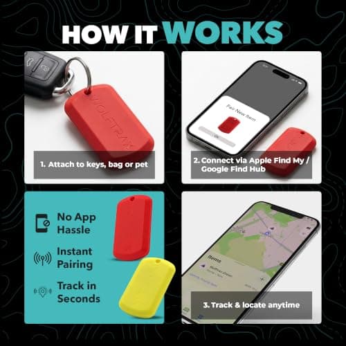 WOLFTRAX Tracker Tag | Works with Apple Find My & Google Hub | UK Made — view 6