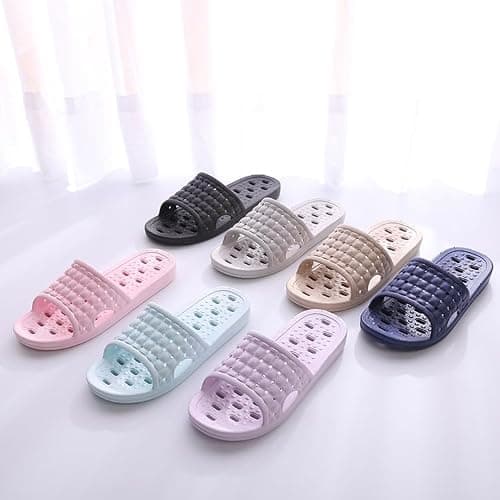 JIJIe Bathroom Slippers - Quick-Dry Breathable Non-Slip Shower & Travel Slippers - Men & Women - Black - EU42/43 — view 6