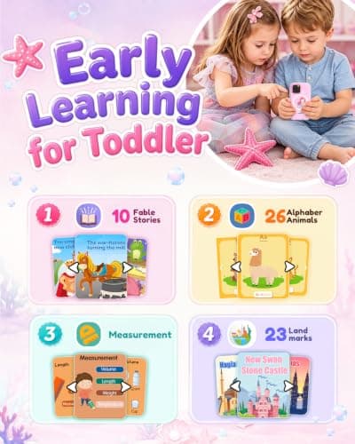 Kids Phone for Girls, 3.5'' Touchscreen Toy Phone for 3-8 Year Old Girl — view 5