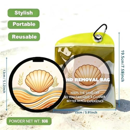 Sand Eraser for Beach Reusable Waterless with Carabiner Clip — view 5
