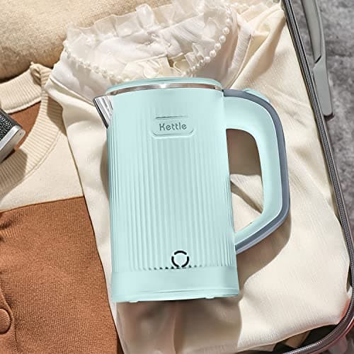 0.8L Electric Kettles Low Wattage Kettle Travel Kettle Electric 600W Fast Boil Mini Small Kettles Portable Energy Efficient Kettles with Auto Shut-Off and Boil-Dry Protection (Green) — view 4