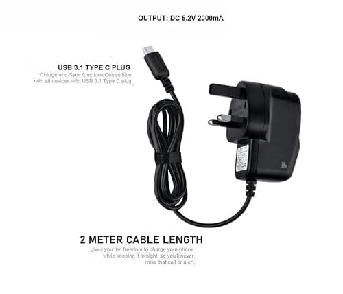 Mr.Gadget's Solutions USB-C Fast Mains Charger for Doro Phones, 2A Type-C Wall Plug Compatible with Doro 8100, 8200, 8050, 8050 Plus, 8080, Leva L20, E10, Aurora A10 Replacement Charger — view 3
