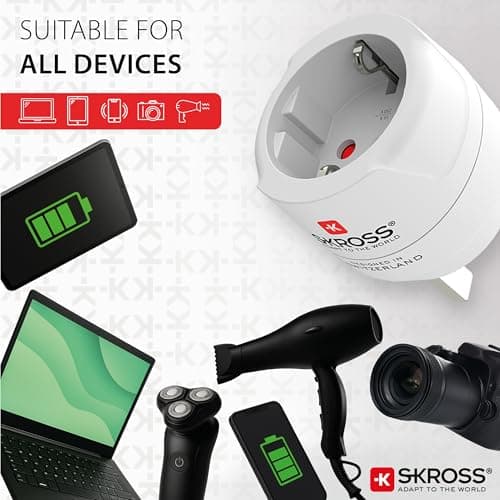 SKROSS Europe to UK Travel Adapter — view 5