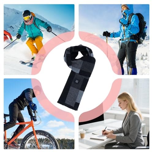 Cold Weather Scarf - Rechargeable Neck Heater, Cold Weather Neck Heater, Heated Scarf | Portable Rechargeable Warmer, Thermal Comfort Accessory, For Women Men Winter Home Travel Driving Skiing — view 5