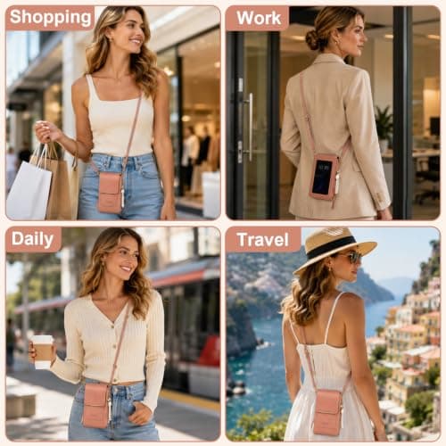 Touch Screen Crossbody Phone Bag for Women Anti Theft Crossbody Bag Purse — view 6