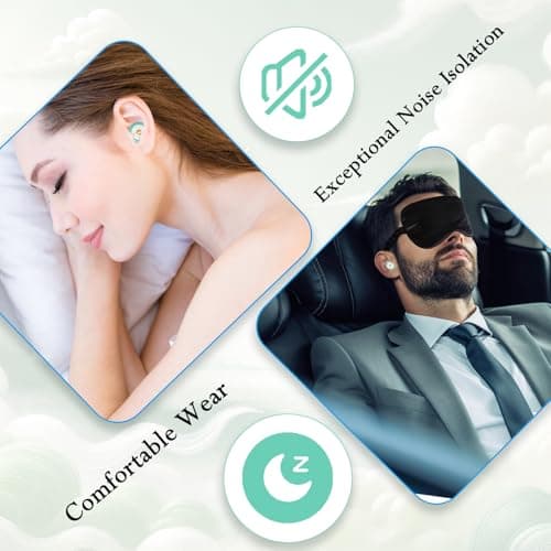 Ear Plugs for Sleep Noise Cancelling Reusable Soft Comfortable Silicone Earplugs for Sleeping, Blocking Out Snoring Partner, Travel, Deep Focus, Side Sleepers, Concerts,Motorcycle, S/M/L Green — view 4