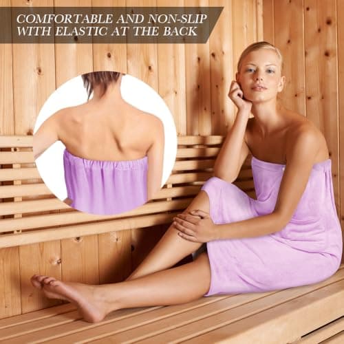 Aomig Women's Quick Dry Microfibre Body Wrap Towel Robe with Adjustable Snap Closure (80x140CM) — view 6
