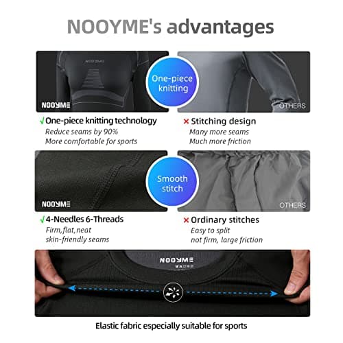 NOOYME Thermal Base Layer Women, Ski Base Layers Women, Ladies Thermal Clothing & Leggings Quick Dry Thermal Underlayer Women Ladies Thermal Underwear Set — view 4