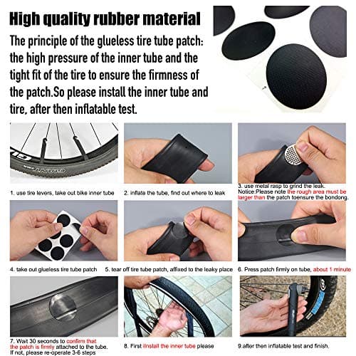 Bike Tyre Repair Tool Kit - DAWAY A35 Bicycle Frame Bag with 120 Psi Mini Pump, 16 in 1 Multi Tools, Tyre Levers & Self Adhesive Tube Patch, Practical Gift — view 6