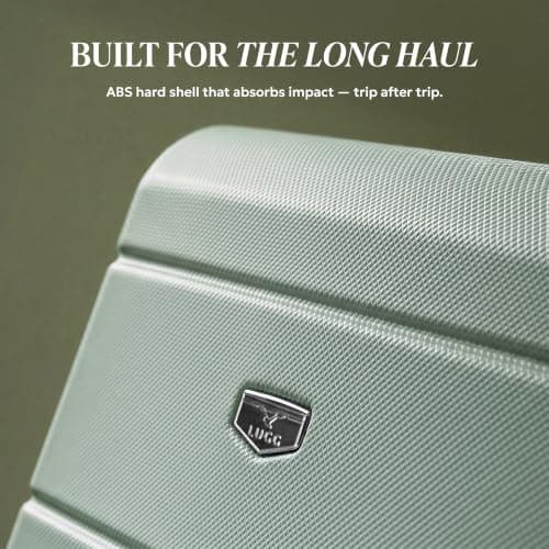 LUGG - Jetset 40cm Suitcase - 40x30x20cm- Ryanair Compatible - Underseat Size - Hard Shell ABS - Spinner & Removable Wheels - Lightweight Travel Luggage -Sage Green — view 3
