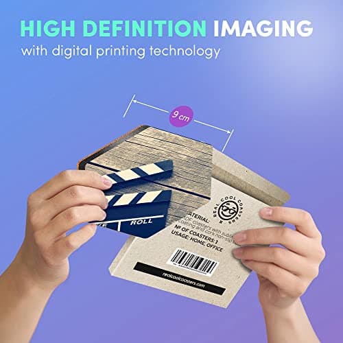 DV DESIGN 1 x Eco Boxed Cork Hexagon Coaster - Roll Camera Action Movie Film Drink Cup Mug Glass Table Protection Mat #3738 — view 2