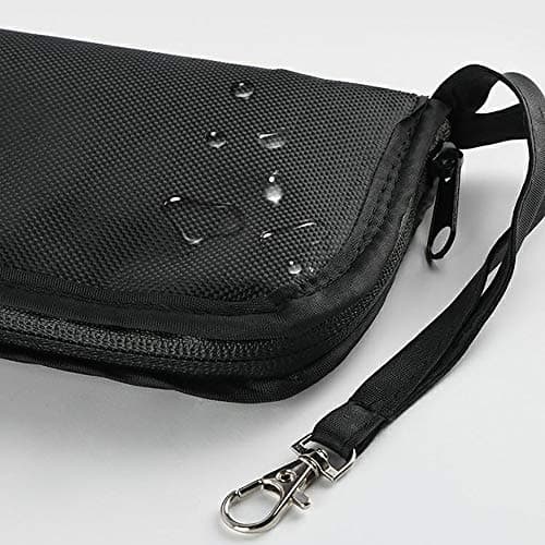 FoxSundry Water-Absorbent Umbrella Bag with Zipper, Waterproof Quick Dry Microfiber Umbrella Case Shell, Portable Umbrella Cover Pouch for Wet Inverted Folding Travel Umbrellas, 11x4.72 Inches — view 3
