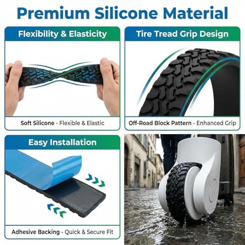 hankousi 4Pcs Luggage Wheel Protectors, Silent Protection & Trimable Silicone Suitcase Wheel Covers for Suitcase Maintenance — view 3