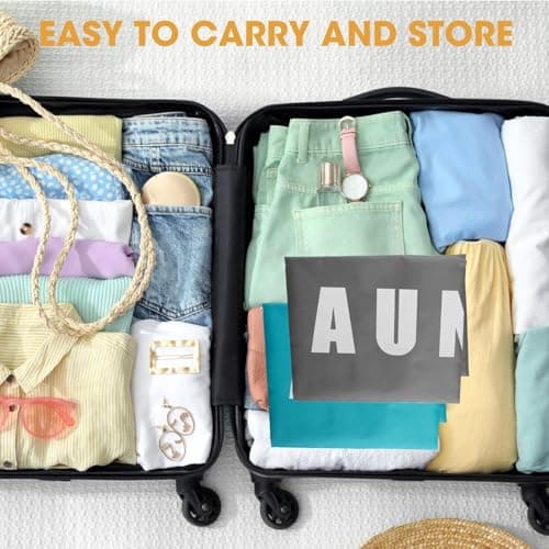 Large Travel Laundry Bag with Drawstring Cord 2 Pack 24" x 36" Portable Clothes Bags Extra Big Dirty Clothing Storage Sack Rip-Stop Washing Bag for Trip Caravan Bathroom Home Dormitory, Blue and Grey — view 6
