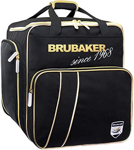 BRUBAKER Combo Grenoble - Ski Boot Bag and Padded Ski Bag up to 74 3/4 Inches - Black/Golden — view 2