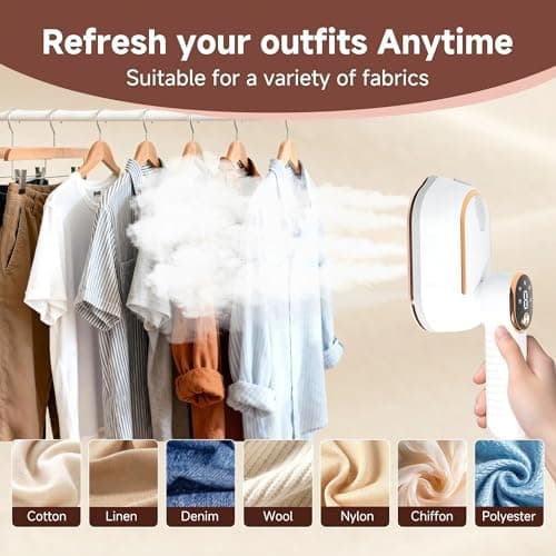 HRDZML Travel Steamer for Clothes,1400W Travel Iron,10-Second Rapid Heat-Up — view 6