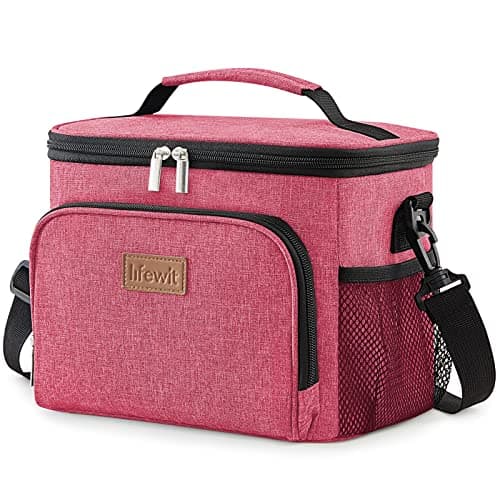 Lifewit 9L Insulated Lunch Bag for Men, Small Cool Bag for Lunch Box, Pink — view 4