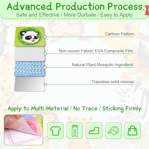 AOOWU Mosquito Repellent Patches for Kids and Adults, 216Pcs Mosquito Repellent Sticker, Natural Plant Repellent Patches, Insect Repellent Patches to Repel Bugs, 1728 Hours Protection, Skin Safety — view 3