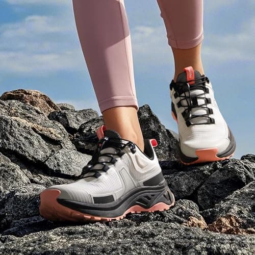 NORTIV 8 Women's Hiking Shoes,Size 6,Grey Pink — view 3