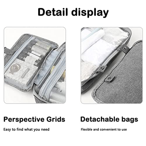 Hanging Toiletry Bag for Women, Large Waterproof Wash Bag with Hook — view 5