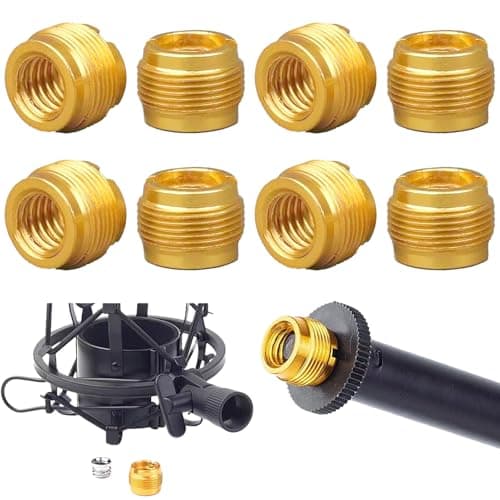 ApexPine 8 Pcs 5/8" Male to 3/8" Female Mic Thread Adapters