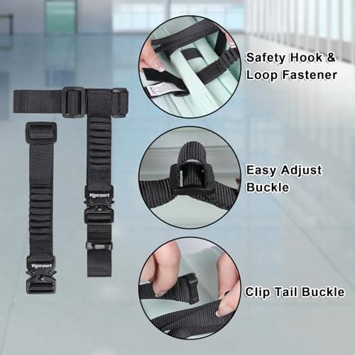 Vigorport Luggage Straps, Metal Luggage Connector Straps for Suitcases — view 2