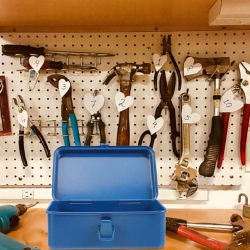 2pcs Mini Metal Tool Box Storage System, Portable Iron Box with Handle — view 5
