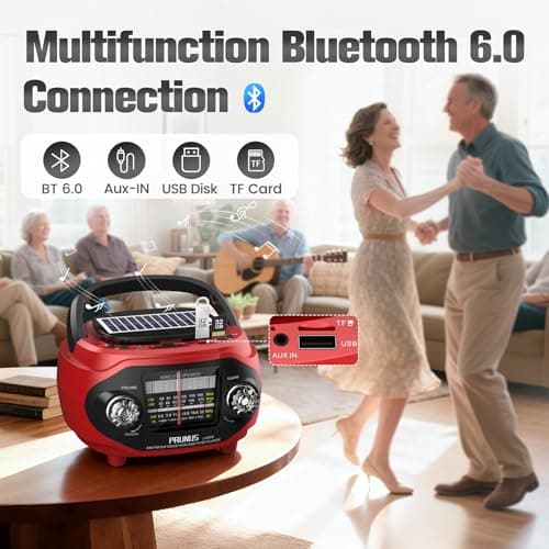 PRUNUS J-666S Portable Radio Bluetooth,1800mAh Rechargeable Battery — view 5