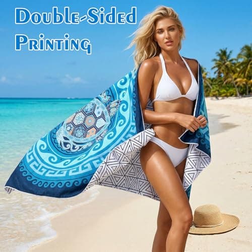 Zocipro Microfibre Beach Towels for Adults 180x90cm – Quick Drying, Sand Free & Lightweight – Reusable Soft Towels for Pool, Gym, Camping & Travel — view 4