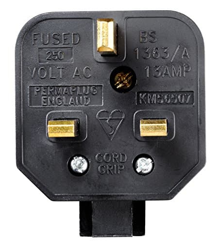 HW Electronics Masterplug HDPT13B 13A Black Rubber Composite Plug (Garden, Outdoor Heavy Duty) Black — view 3