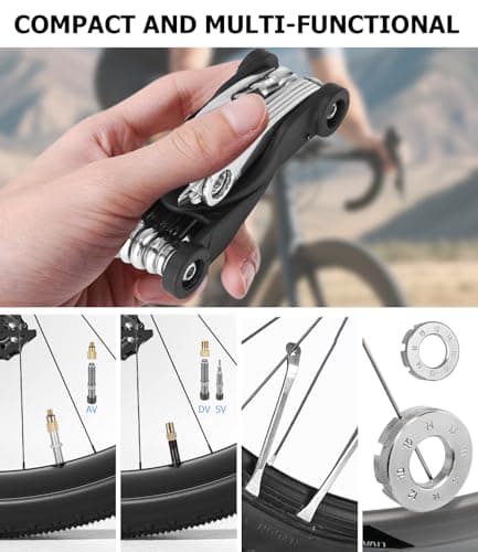 Bike Tire Repair Tool Kit For Travel, 17 In 1 Bicycle Tool Kit, Travel Camping With Storage Bag, Bicycle Tool Used For Mountain Bike And Road Bike — view 5