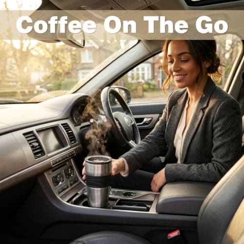Quest One Cup Coffee Maker with 420ml Stainless Steel Travel Mug — view 2