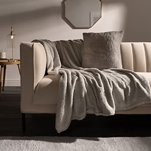 Brentfords Teddy Fleece Blanket Large Throw Over Bed Plush Super Soft Warm Sofa Bedspread, Silver Grey - 150 x 200 cm — view 5