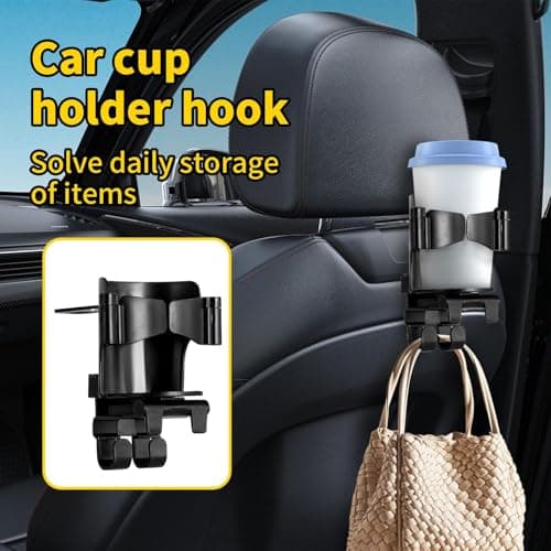 Headrest Cup Holder Quick-Release Holder Organizer Storage — view 2