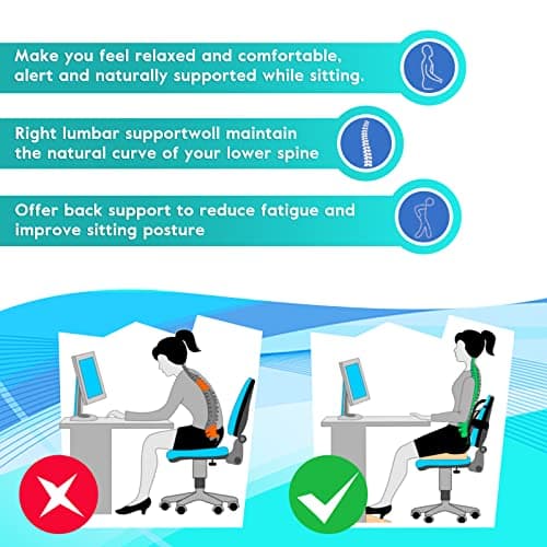 m zimoon Mesh Back Support 2 Pack,Lumbar Support Cushion with Elastic Strap — view 4