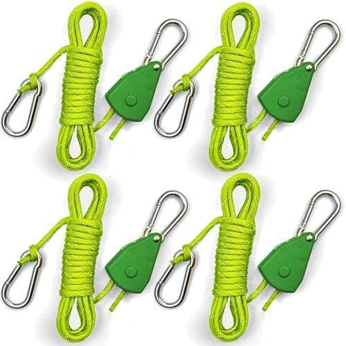 KOKKOYA 4.6m Rope Ratchet Tie Downs Paracord Strap Camping Tensioner 1/8 in