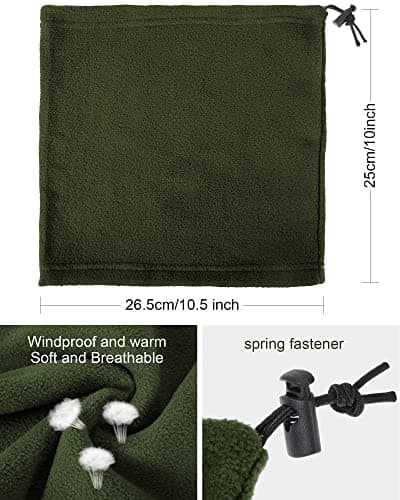 BBTO 3 Pack Winter Fleece Neck Warmer Gaiter Windproof Thermal — view 2