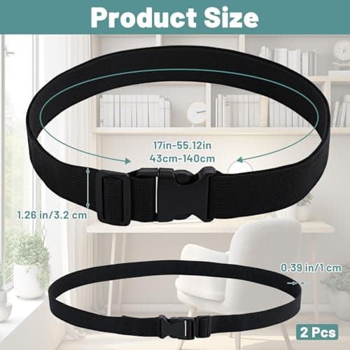 Mattress Topper Straps 2 Pcs Adjustable Foam Mattresses Packing Straps With Sturdy Locked Buckles For Moving House Gel Mattress Topper Storing Bedding Supplies Black, 59.06'' X 1.26'' — view 2