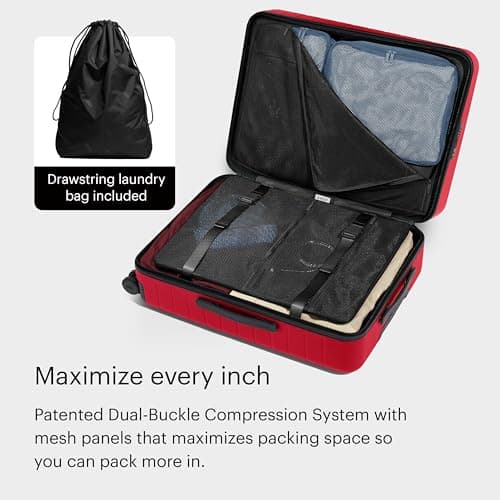 Away Medium Checked Luggage, 26-inch Lightweight Hardside Spinner Suitcase — view 5