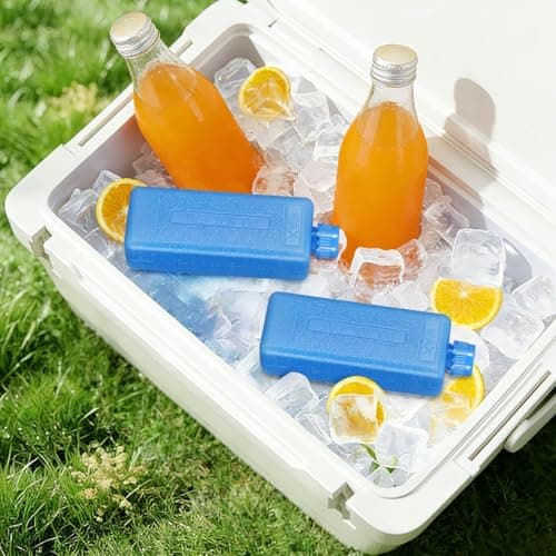 8PCS Mini Air Cooler Ice Packs, Reusable Freezer Blocks for Air Conditioning Fan, Instant Cooling Ice Crystal Boxes for Personal Coolers, Lunch Boxes, Camping, Travel (@6, 1.57×4.53Inch) — view 5