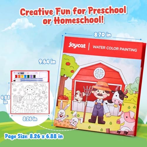 JoyCat Paint with Water Coloring Books for Toddlers (Red) — view 5