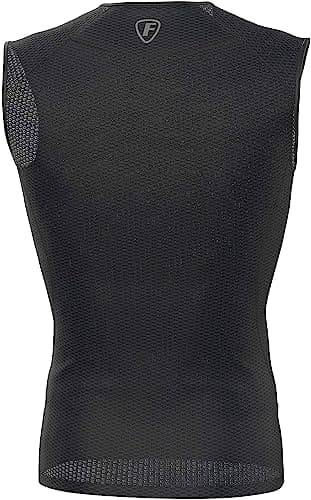 FDX Cool Mesh Base Layer Sleeveless - Men, Women Summer Cycling Vest - Ultralight, Breathable, Anti-Odour Bicycle Skins Tops - Under-Shirts for Running, Gym, Workout Training (Black+White,PO2-M) — view 2