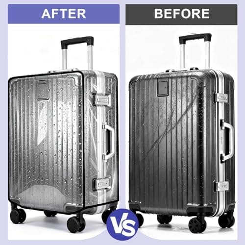 30 Inch Suitcase Cover Clear Luggage Cover with Secure Strap & Luggage Tag — view 6