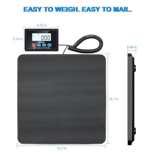 ACCT Postage Scale 440lb, Mail scale, Digital Postal Scale with hold/tare function, Auto-off，Shipping scale for packages/small business/luggage/office — view 6