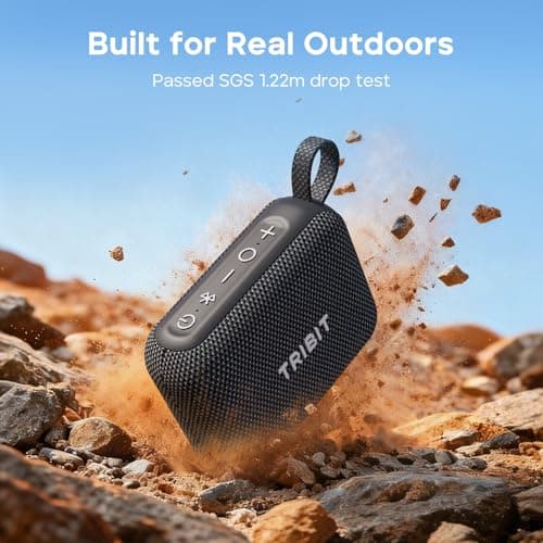 Tribit PocketGo Portable Bluetooth Speaker, 7W, IP68 Waterproof, 20H, Blue — view 5