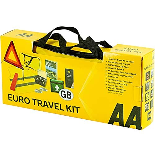 AA Euro Travel Kit AA6318 – for Driving In France/Europe – Includes Zipped Storage Bag & High Visibility Fluorescent Safety Vests AA0507 - Family Pack Two Adults Two Children — view 2