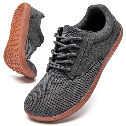 Oltyutc Barefoot Shoes Mens Trainers Wide Fit Shoes Grey Size 8 UK — view 6